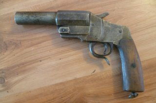 Signalpistole / Leuchtpistole M 1894 Hebel Kal. 4