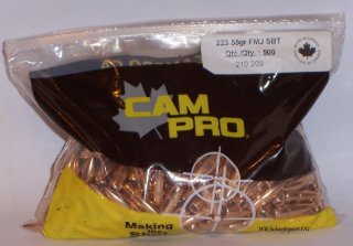 500 CAMPRO Geschosse .22(.224Dia.) - 55 - FMJ-BT- #CP-22355