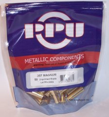 100St. PPU Prvi Partizan Hülsen f. Kal. .357 Magnum - Boxerzündung - #C111 - Neuware