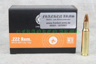 RWS MatchJagd .222 Rem. 52gr. 3,4g 30Stück 2417854