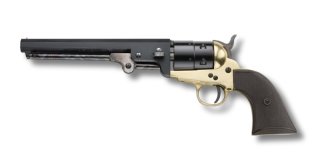 1851 Navy Messingrahmen Kal. 9 mm R.Knall Platzpatronen-Westernrevolver mit Kunststoffgriffen