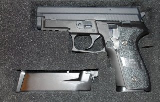 WE F229 GBB Kurzwaffe, Pistole, 6mm BB, mit Ersatzmagazin