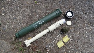 Gewehr- Fallschirm-Leucht-Granate. Mod PFL-RFL 40 M259. Gefechtsversion - Zerlegt