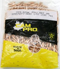 500 Stück NEUE CAMPRO Geschosse .224 62gr FMJ Vollmantel 4,0g .223 Rem. 223 222 Rem. BT Boat Tail !
