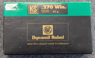20x RWS .270Win Teilmantel 8,4g / 130gr