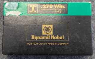 20x RWS .270Win Kegelspitz 9,7g / 150gr