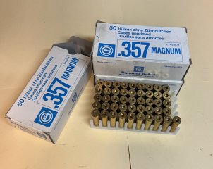 146x Wiederlade-Hülsen NEU GECO Kaliber .357Magnum