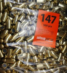 2.000 ! 4 x 500 Stück ALSA PRO FMJ Vollmantel RN Rundkopf Geschosse .355 9mm Luger 9x19 147gr 9,5g