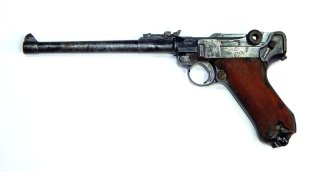 Sammlerwaffe ! Pistole P08 Ari, Lange Pistole 08, DWM 1917, Nummerngleich bis auf Magazin, Original