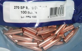 100 Stück PPU | PrviPartizan Geschosse #B-027 | .270 - 277 150grs/9,7g SP - Teilmantel JAGDGESCHOSS