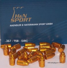 500 H&N .38(.357Dia.) - 158 - SWC - verkupfert-HIGH-SPEED -2000er Bulk