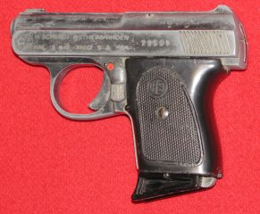 Schmidt Schreckschuss- Pistole, eine Schmidt MOD. 5A "G" mit der PTB 100-69 A in KAL. 8mm