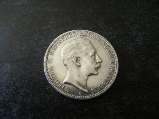 3 Mark Silbermünze Deutsches Reich Preussen