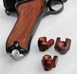 LUGER P.08 PARABELLUM MAGAZINBODEN aus HOLZ - NEU