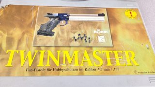 RÖHM, Preßluftpistole, Twinmaster TOP, Kugeln 4,5 mm / .177", original Koffer mit Zubehör