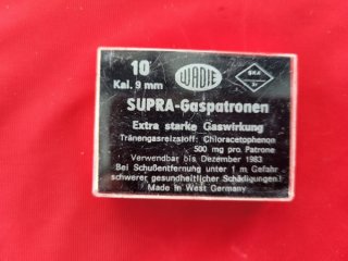Sehr alte Wadie Gaspatronen Cal. 9mm RK 500mg