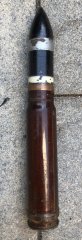 Ungarische 20mm Granate Patrone WK2 DEKO Stahlhülse