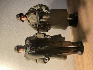 Zwei Deutsche Landser 1/6 , Custom Figuren , P08 , Mp40,Stahlhelm …