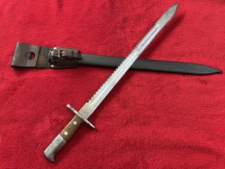 +++ Schweizer Pioner Bajonett M1914 K11 mit Säge -Elsener Schwyz -komplett selten so aus Sammlung !!