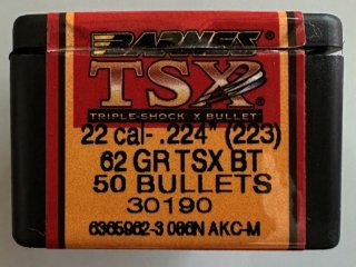 50 Stk. Barnes TSX BT, Geschosse .224 / 62 grs