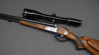 Drilling Krieghoff Trumpf Kaliber 16/70 7x57R, mit Swarovski Habicht 3-12x56 Abs.4, gut