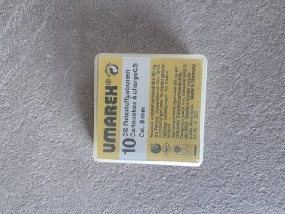 CS-Reizstoffpatronen Umarex PTB CS Cal. 8mm K 10 Stück