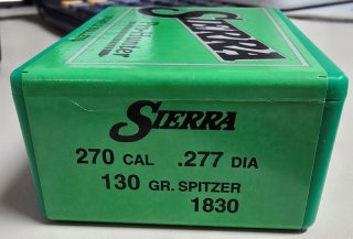 100St. Sierra Geschosse .277 ( cal. 270 ) - 130gr. Spitzer Pro Hunter