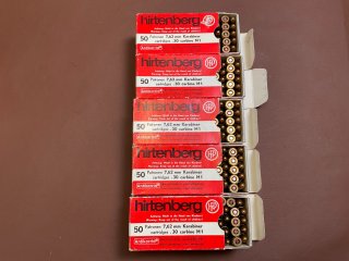 Munition Hirtenberger 7,62mm .30carabin M1 FMJ 250St.