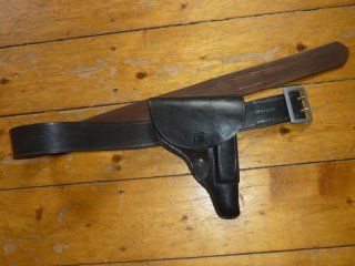 Pistolentasche Pistolenholster Reichsbahn Reichspost Koppelriemen Croupon FN Zweidornkoppel WK
