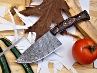 Custom Damascus Steel Chef Knife Damast Küchen Messer With WOOD Handle kostenloser versand