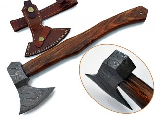 Custom Damast Steel VIKING AXE ,Axt High Carbon Stahl Scheide Wikinger 227