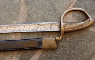 Säbel mit Türkenkopf Original 1800