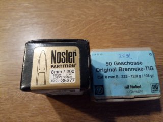 Konvolut Geschosse 8mm S, .323, RWS und Nosler,