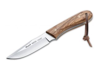 1 x BÖKER MUELA BISON OLIVE - feststehendes Jagdmesser 8,9cm Klinge 4116 Stahl Griff Olivenholz inkl