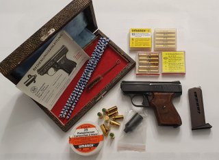 sehr seltene & Hochwertige SM 15 Kal.8mm erste PTB 83. Beschuß 1975, mit viel Zubehör