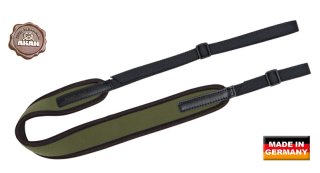Gewehrriemen UNIVERSAL NEOPRENE mit Gurtband| längeverstellbar: 90-120cm, 100% rutschfest GRÜN green