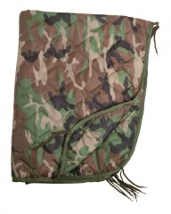 Poncho Liner – Steppdecke – Woodland - 210x150cm + Packsack