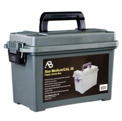 Munitionskiste Gr. 2 abschliessbar 35 x 18 x 22cm schlagfester Kunststoff Oliv –Transportbox Ammo