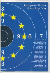 Schießbuch | Schiessbuch für Sportschützen mit PVC Schutzhülle - Motiv Europäische Union