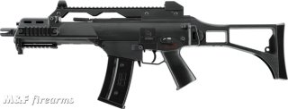 HECKLER & KOCH G36 C SPORTSLINE S-AEG STURMGEWEHR SEMI-AUTO KALIBER 6 mm BB MIT MID CAP ERSATZMAG.