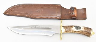 MUELA Sammlermesser " Magnum " mit im Griff eingelegter Sau Applikation