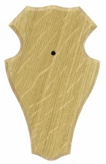 1 x Trophäenbrett EICHE 1 HELL HOLZ ! 19x12cm | Rehbock Trophäe Trohäenbrett Bockschild Geweih NEU