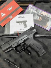 Walther P99, brüniert Stahlschlitten, 9mm P.A.K.