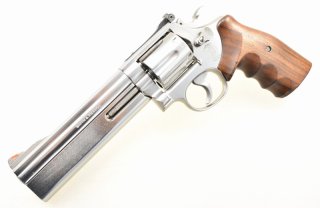 SMITH & WESSON Stainless Revolver Modell 686 mit 6" Lauf Kaliber .357 Mag. + Laufgewicht + Nill Grif