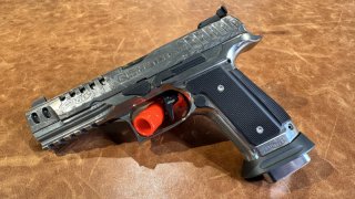 Walther Pistole Q5 Match SF Steel Frame "The Patriot" Kal. 9x19, Sammlerstück