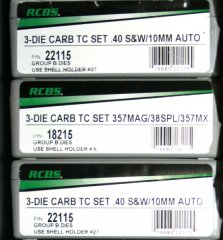 RCBS Matrizensatz Carbide TC 3-Die-Set Hartmetall Group B #18215 .357 Magnum .38 Special 357 38 NEU