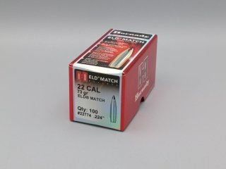 100 Geschosse Hornady #22774 Diameter .224 73 Grain ELD Match