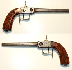 seltene Hinterlader-Perkussionspistole Herman