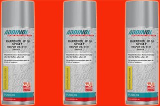 3x 0,2 Liter Spray WAFFENÖL W 18 Konservierungs- und Reinigungsflüssigkeit keine Geruchsbelästigung