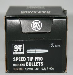 50 Stück NEUE RWS Geschosse - Speed Tip Professional !NEU! .308Win/7.62 - 10,7g/165gr hohe Präzision